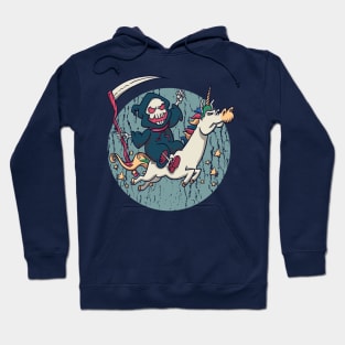 Cute Grim Reaper Riding A Unicorn Hoodie